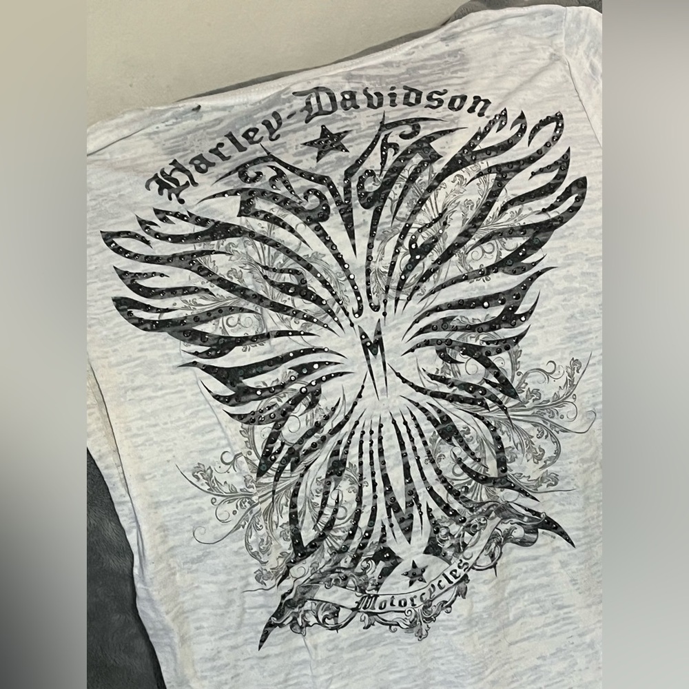 Women’s Harley Davidson burnout tee